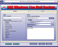 ABC Windows Live Mail Backup screenshot